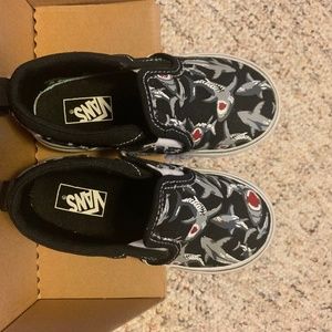 Vans Shark slip on shoes. Size 8. Brand new! Glow in the dark